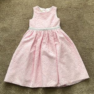 American Princess Lace & Pearl dress for girls — Pink